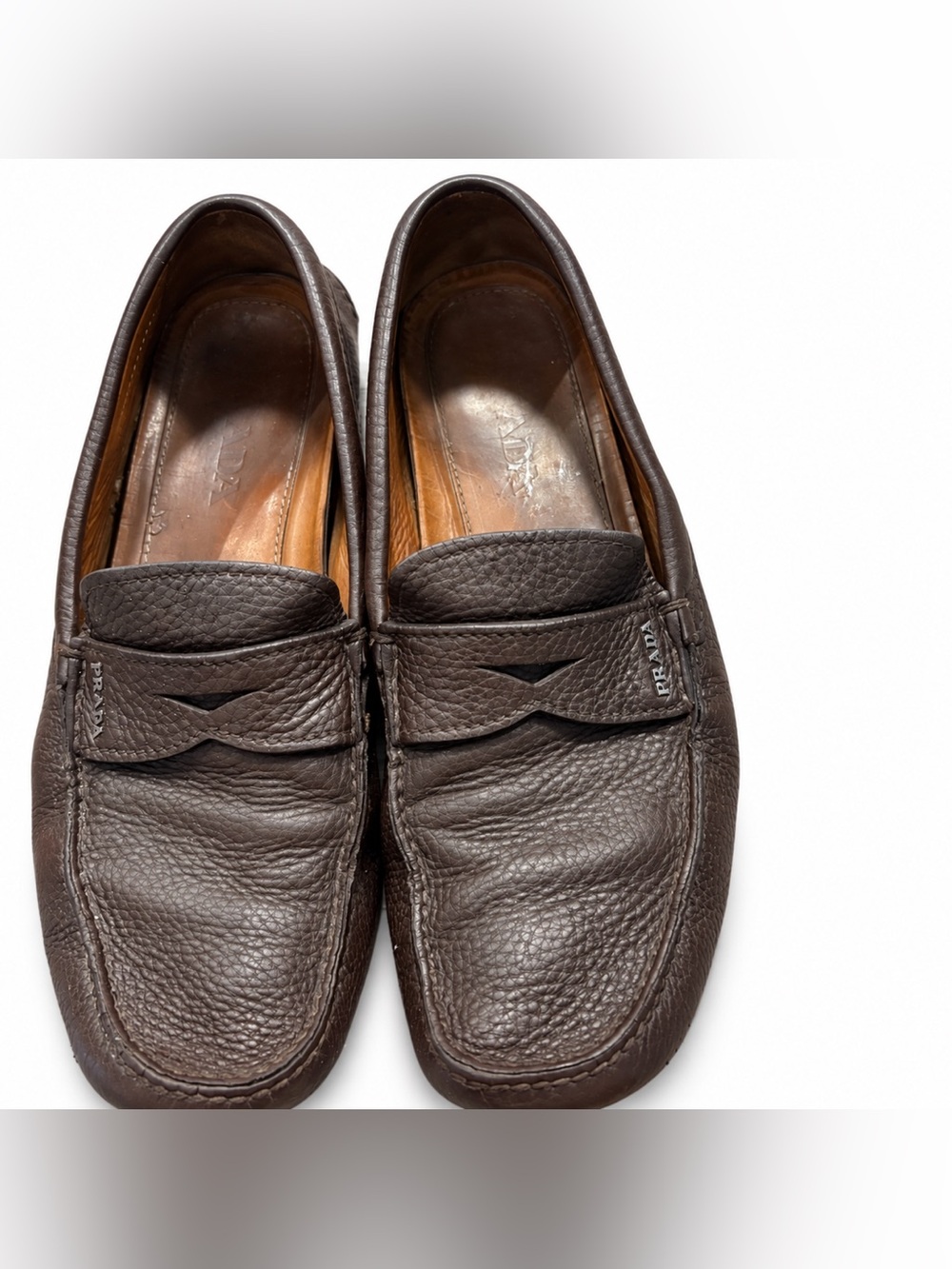 Prada Dark Brown Leather Loafers